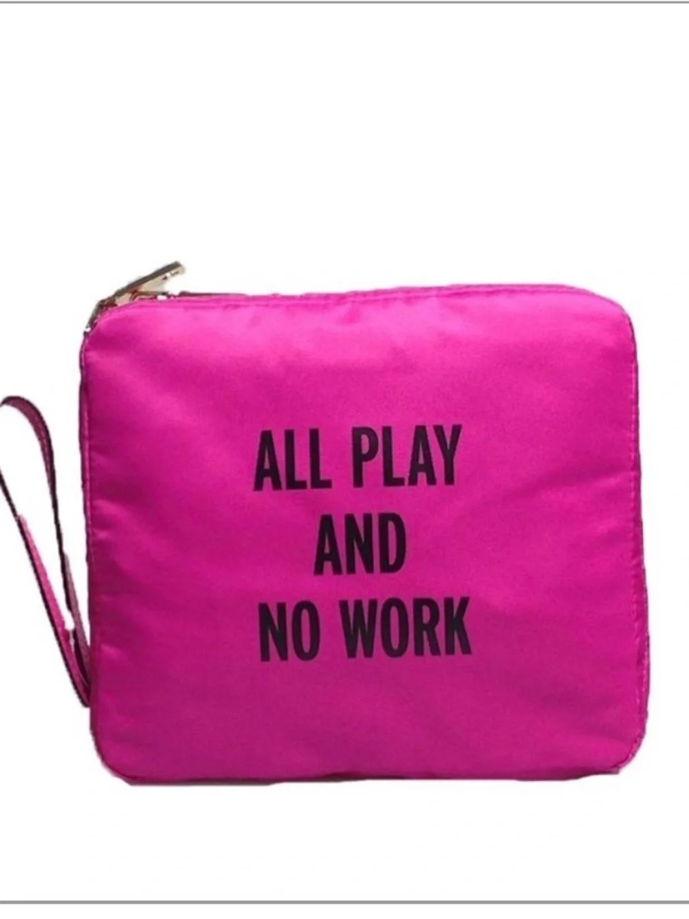 kate spade Hot Pink Packable Tote with Cream-Trim Straps NWOT